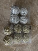 Weihnachtskugeln Kallt 10 Stück silber gold 