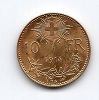 (2145) CH, 10 Franken, 1914, top stgl