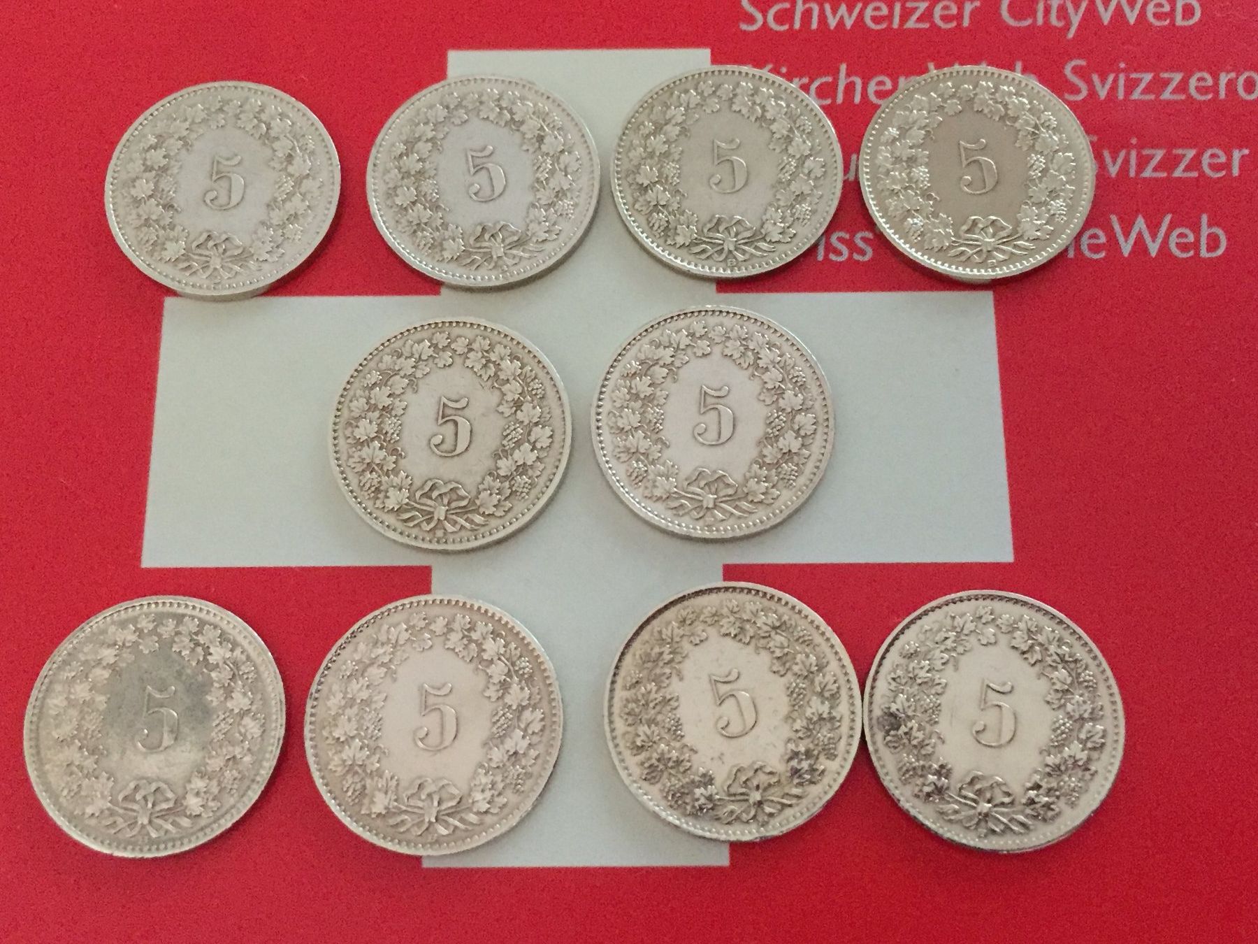 Tutti le monete: 5 Rappen 1990-1999 komplett – Usato da Elsau venduto da herbybay 4