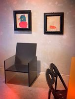 Fauteuil VERMEULEN 1970 design moderne noir blanc