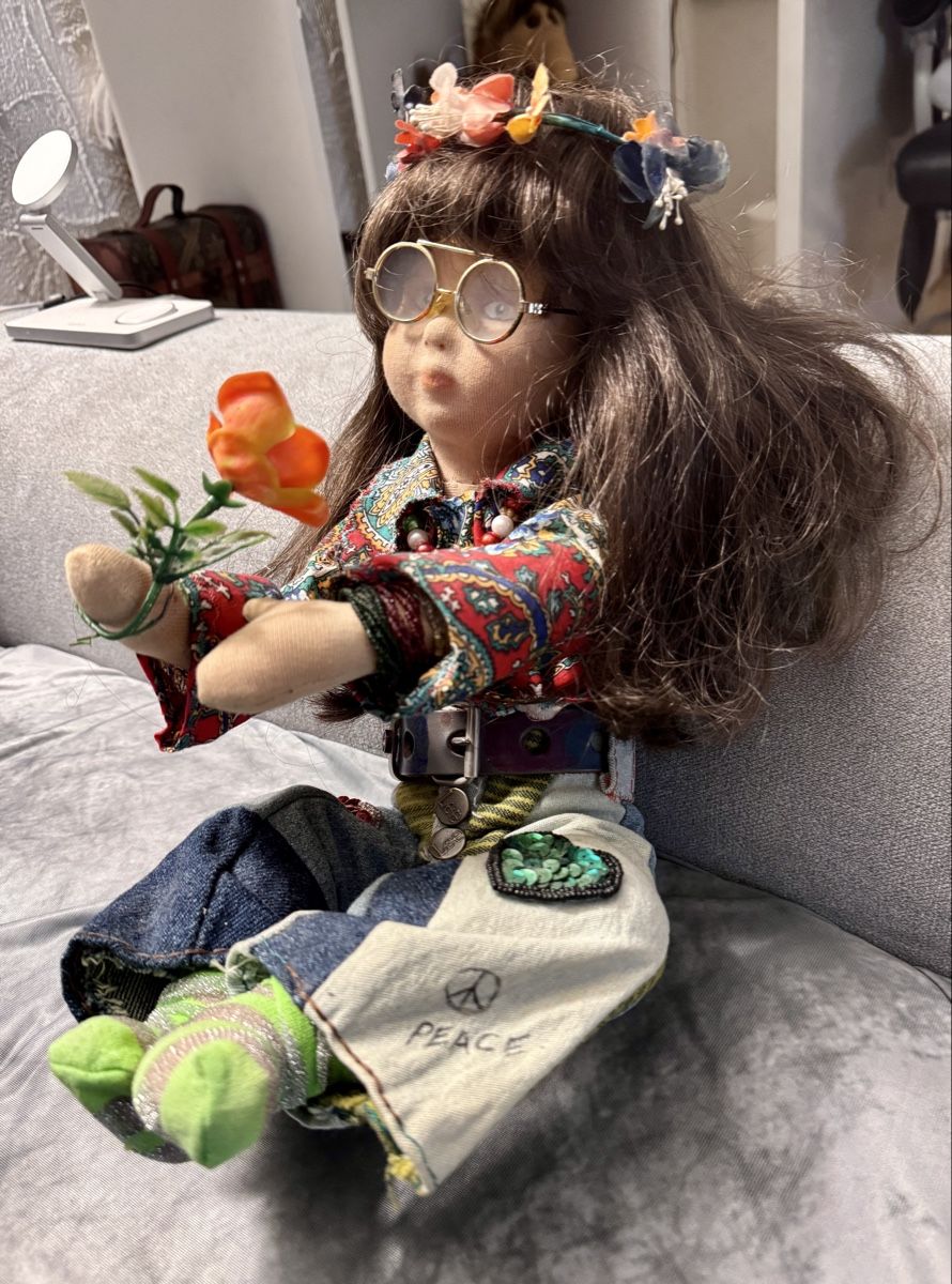 Bambole: Vintage Hippie Mädchen Puppe handgenäht – Usato da Oberengstringen venduto da Sunday2 1