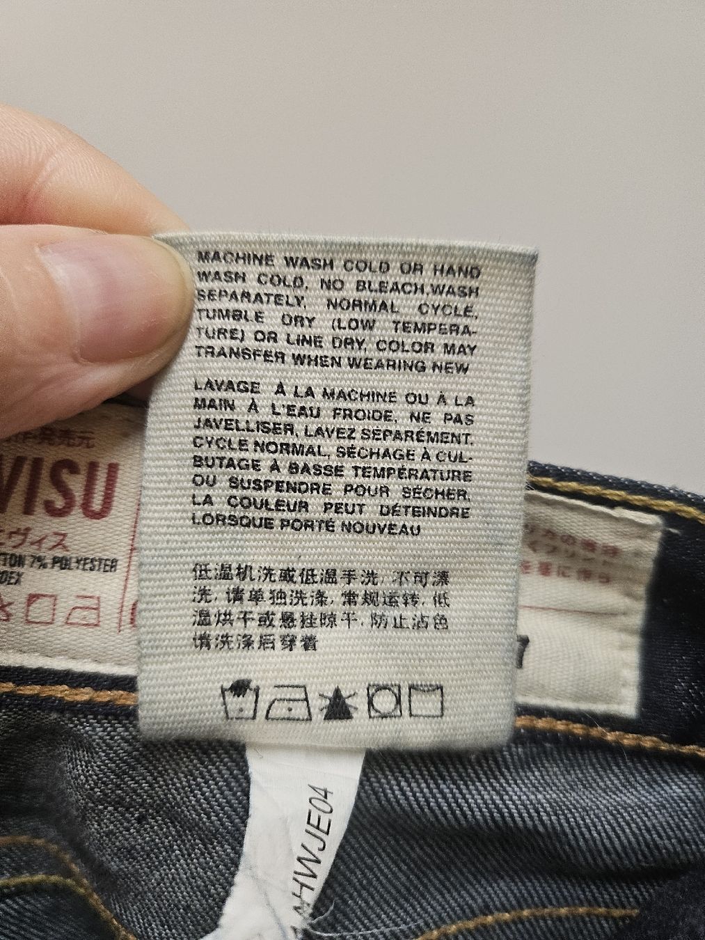 Evisu Jeans: Evisu dunkelblauer dünner, verschwenderischer Denim. – Usato da Zürich venduto da eri_8w5v 3