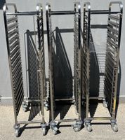 Échelle - chariot gastronorme GN 1/1 + 16 grilles inox