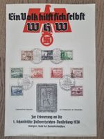 1938 Blatt 1. Schwäbische Postwertzeichen-Ausstellung