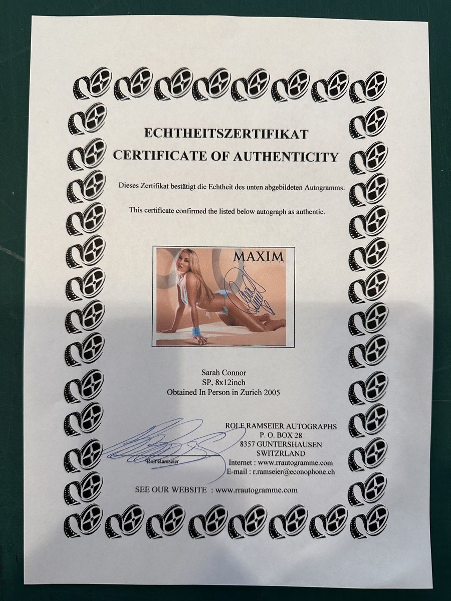 Autografi: Sarah Connor handsigniertes Foto wunderschön eingerahmt – Usato da Däniken SO venduto da cash63 6