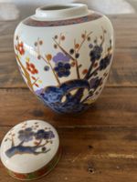 Japanische Porzellan Deckeldose Kabuki Imari Stil