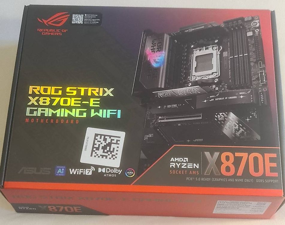 AMD Ryzen 7 9800X3D & ASUS ROG STRIX X870E-E GAMING WIFI (Neu und ...
