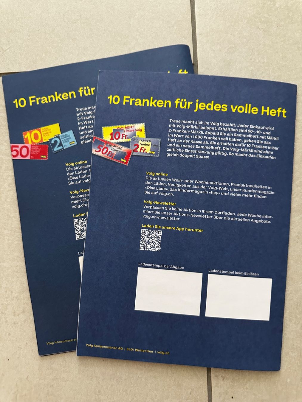 Volg Timbres & points: 2 volle Sammelhefte von Volg – Neuf avec emballage d'origine à Honau par salverella 3