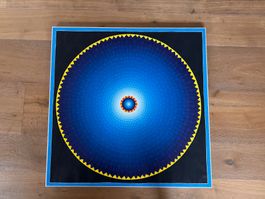 Leinwandbild 105×105 cm -Blaues Mandala/geometrisches Design