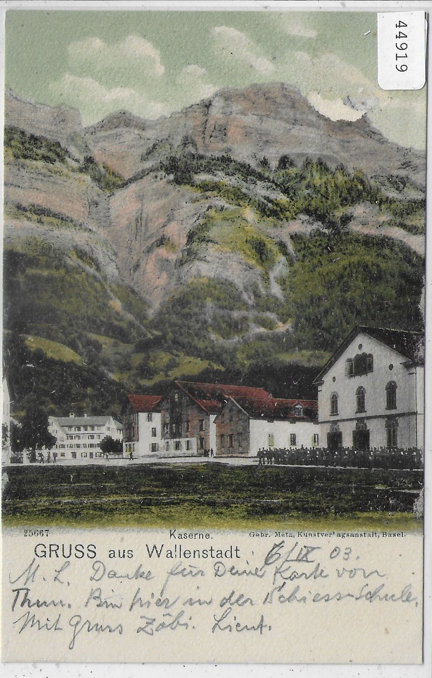 Cartoline postali: Gruss aus Wallenstadt - Litho – Usato da Ettingen venduto da Kartenplanet