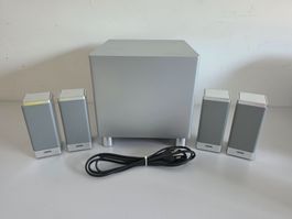 Loewe Lautsprecher-Set Alu Silber - Subwoofer + 4 Satelliten