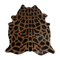echtes Kuhfell Teppich Giraffe black/beige