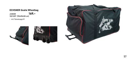BAUER Goalie Wheelbag Junior 90x55x50cm mit Teleskopgriff