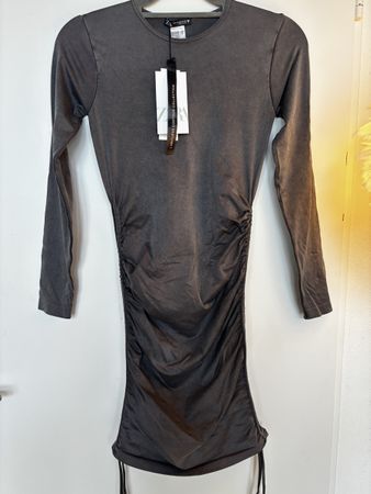 Zara Kleid Langarm Dunkelgrau Grösse S neu mit Etikett