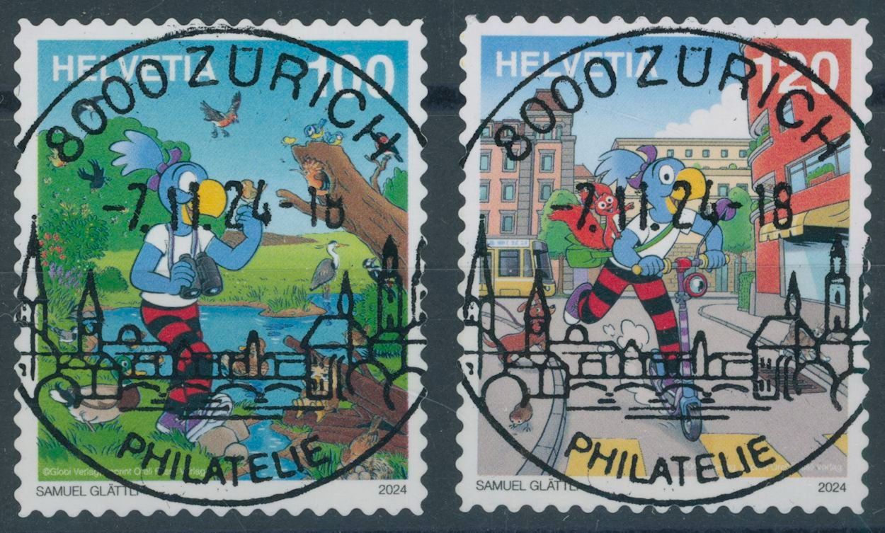 Tutti i francobolli: 2024 - Globine - Ersttag Voll Stempel ET – Usato da Schindellegi venduto da stationary