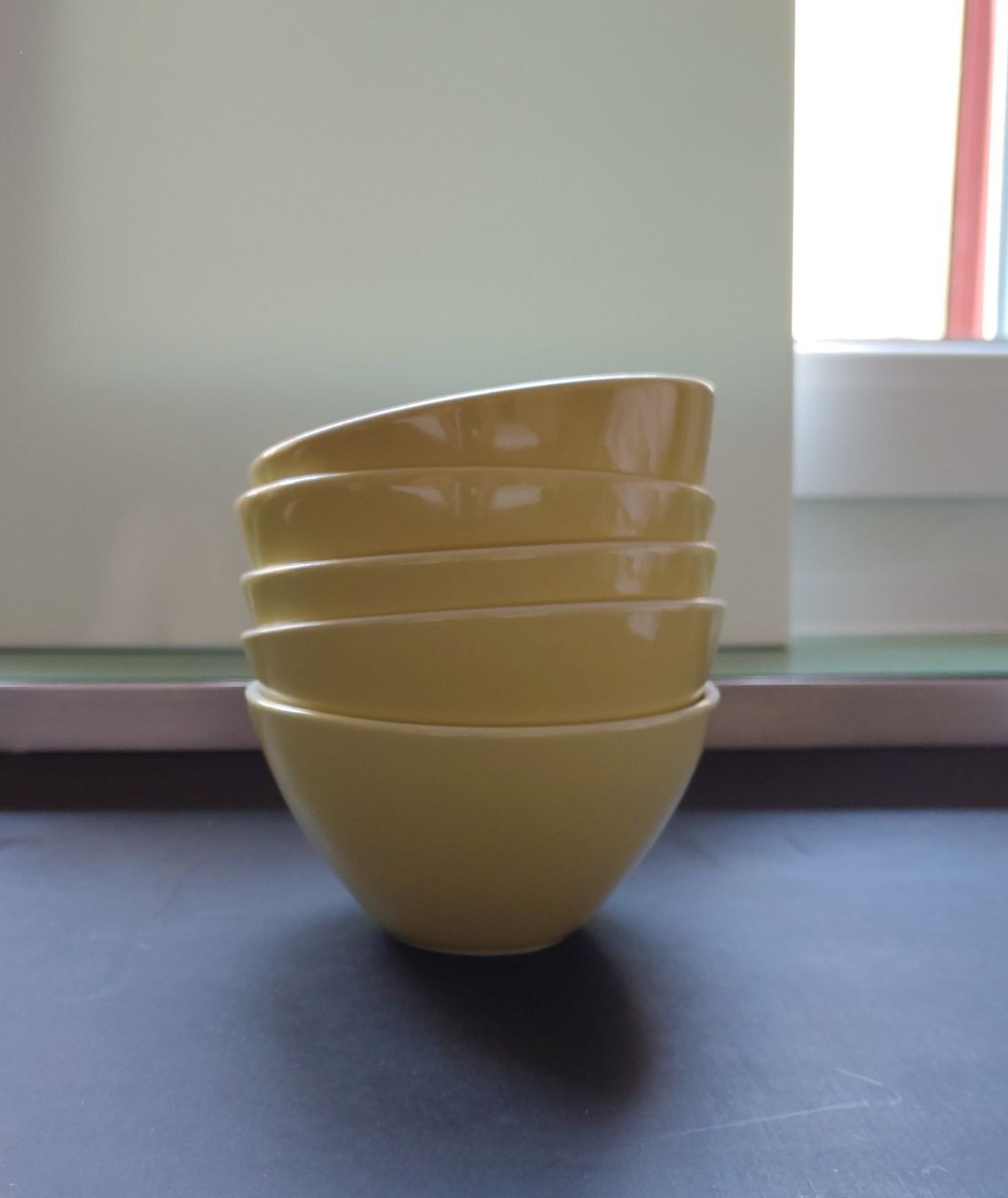Rössler Ciotole: Dessertschale Rössler, gelb/weiss – Usato da Basel venduto da kas_8r2y 3