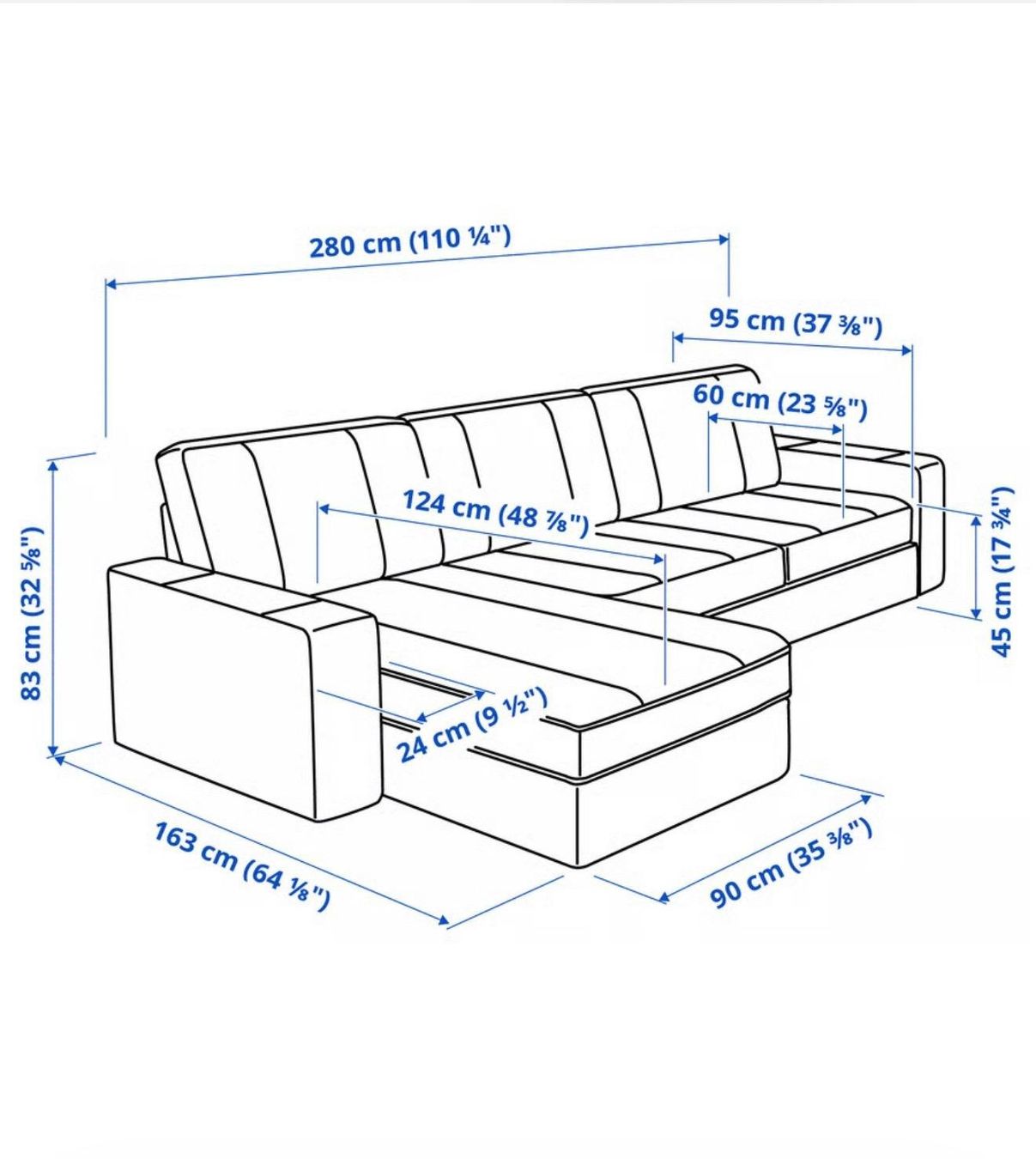 Ikea Sofas: Graues 3er Sofa mit Récamiere - wie neu – Gebraucht aus Wald ZH von nil_h6gs 4