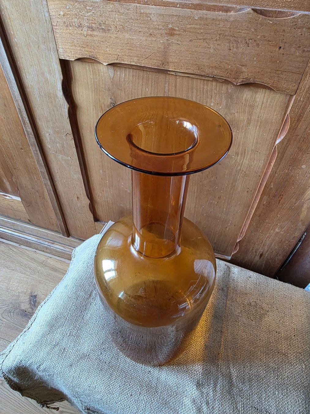 Vasi & Recipienti: antike grosse Glas Vase orange 44 cm – Usato da Walterswil BE venduto da Lonitti 1