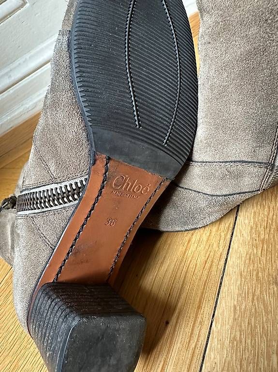 Damenschuhe: Chloé Ancle Boot Veloursleder, 36 – Gebraucht aus Basel von Batu 3