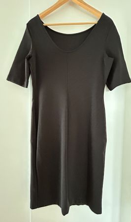 Elegantes schwarzes Kleid von Espril, Grösse L