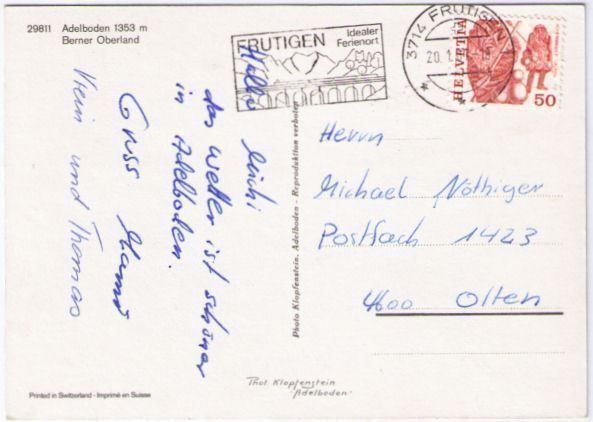 Cartoline postali: Adelboden - 2 Bild AK – Usato da Binningen venduto da Mountainrider 1