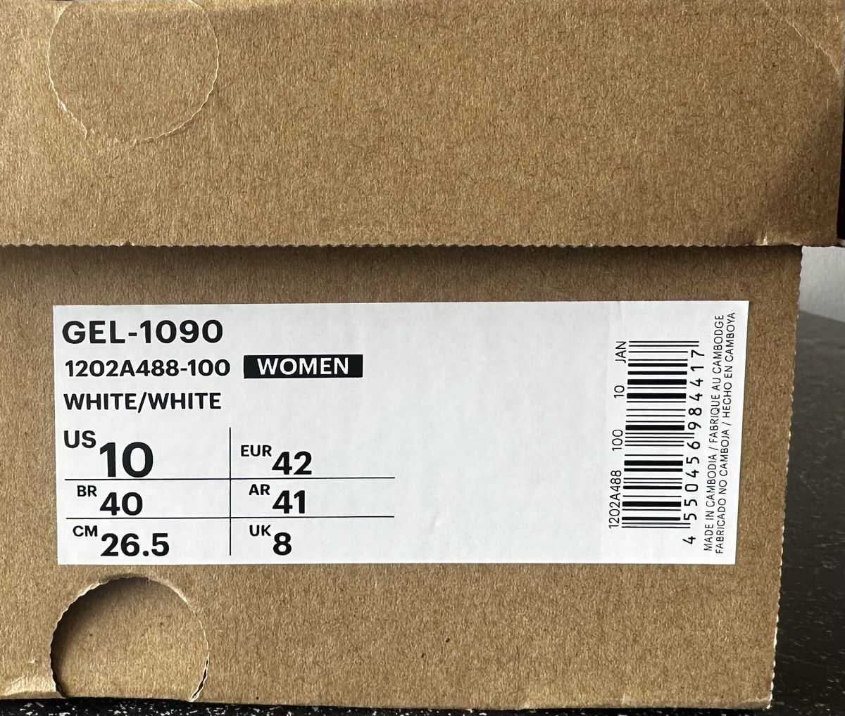 Asics Scarpe da uomo: Asics Gel-1090 White – Nuovo e nell'imballaggio originale da Biel/Bienne venduto da Akwawini 6