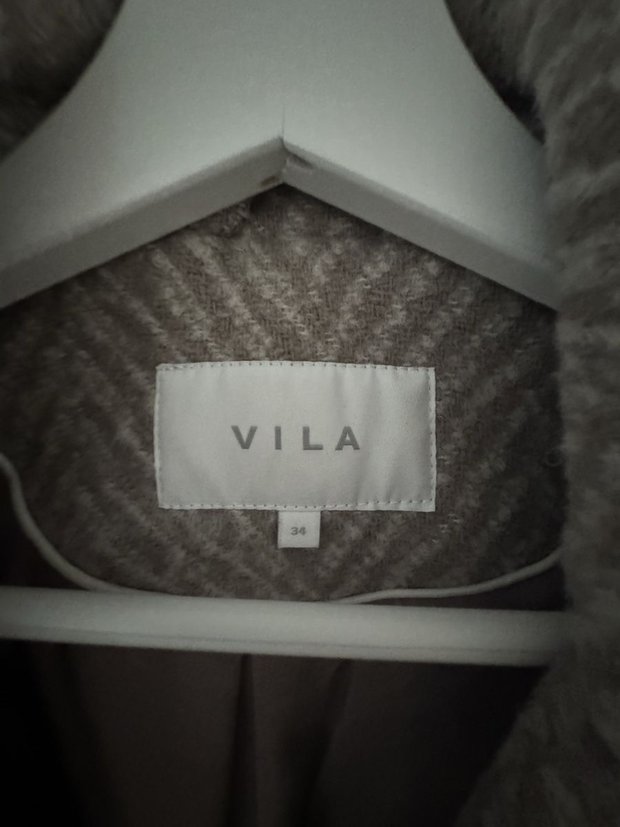 Vila Cappotti: VILA Wollmantel Gr.34/S, Beige – Nuovo (secondo la descrizione) da Luzern venduto da anavuk 3