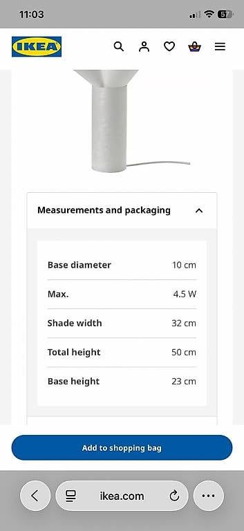 Ikea Lampes: Modern table lamp. – D'occasion à Zug par lou_nx8t 2