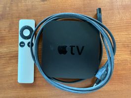 Apple TV 3. Gen A1427 mit Fernbedienung und Kabel