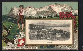 Präge-AK Luzern, Teilansicht und Passep