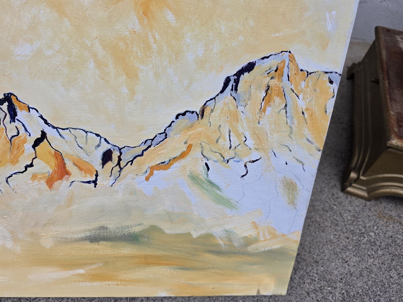 Dipinti: Berglandschaft Gemälde, Wandbild, Kunst, neuwertig... – Usato da Mettlen venduto da elios0888 3