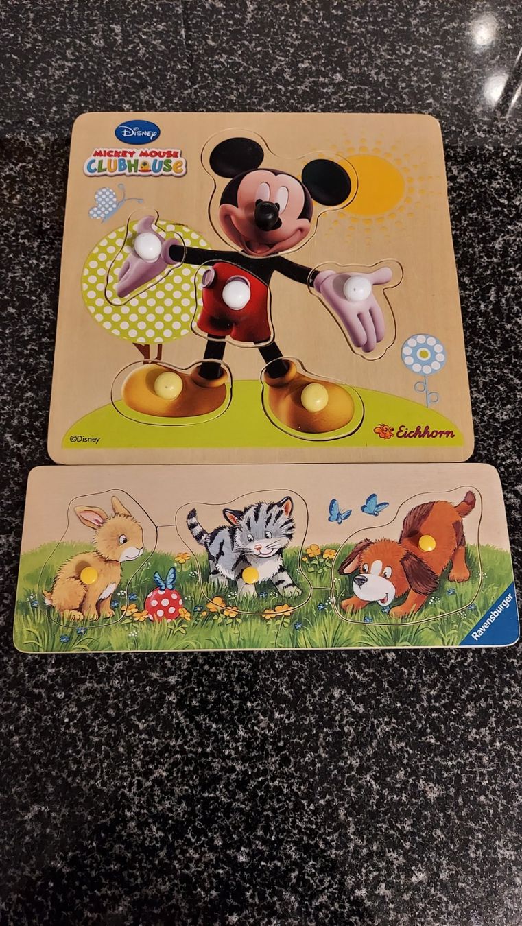 Puzzle: 2 Holzpuzzle mit Stecker – Usato da Anglikon venduto da Yari05