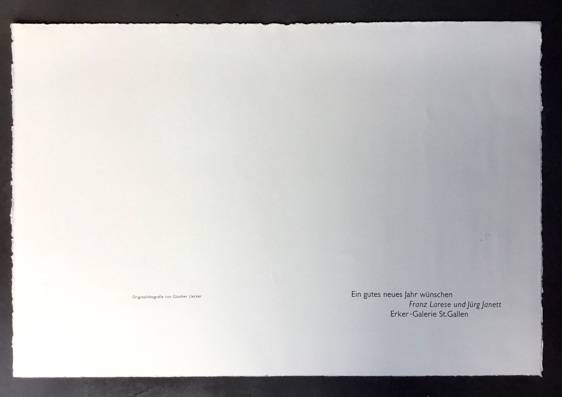 Grafiken & Lithographien: Günther Uecker | Original Lithografie 1985 – Neu (gemäss Beschreibung) aus Eggersriet von Wiese61 3