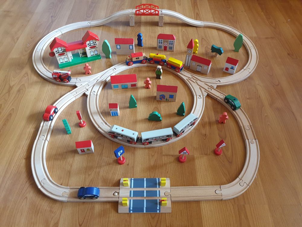 Acsatont Elektrischer Holzzug Mit Fernbedienung - Kompatibel Mit Thomas & Brio