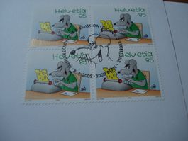 Uli Stein, Comicmaus, 2005, FDC Satz + 4erblock