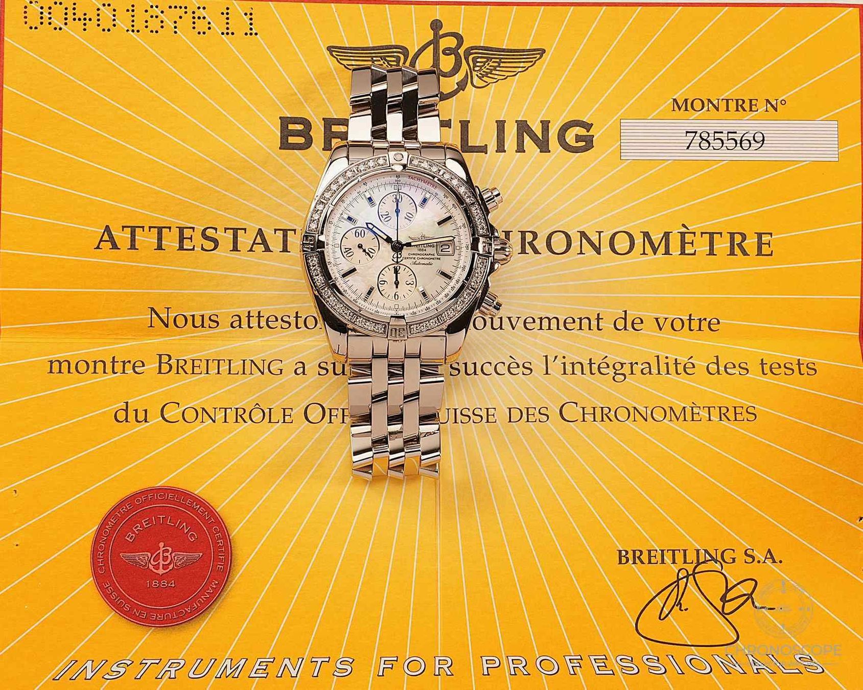 Breitling Uhren: Breitling Chronomat Evolution mother of pearl dial – Gebraucht aus Luzern von ChronoScope6004 2
