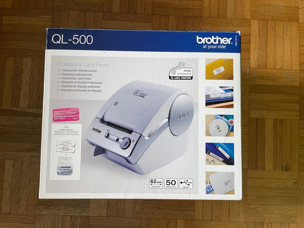 Brother Stampanti: Brother QL-500 Stampante Etichette – Nuovo e nell'imballaggio originale da Adliswil venduto da mar_q6mt