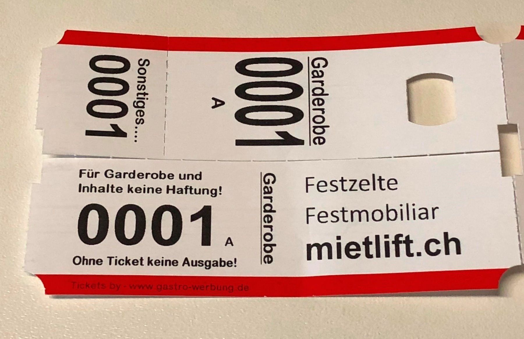 Garderobe: Garderobennummer Kleiderbügelnummer – Neu (gemäss Beschreibung) aus Elsau von mietlift