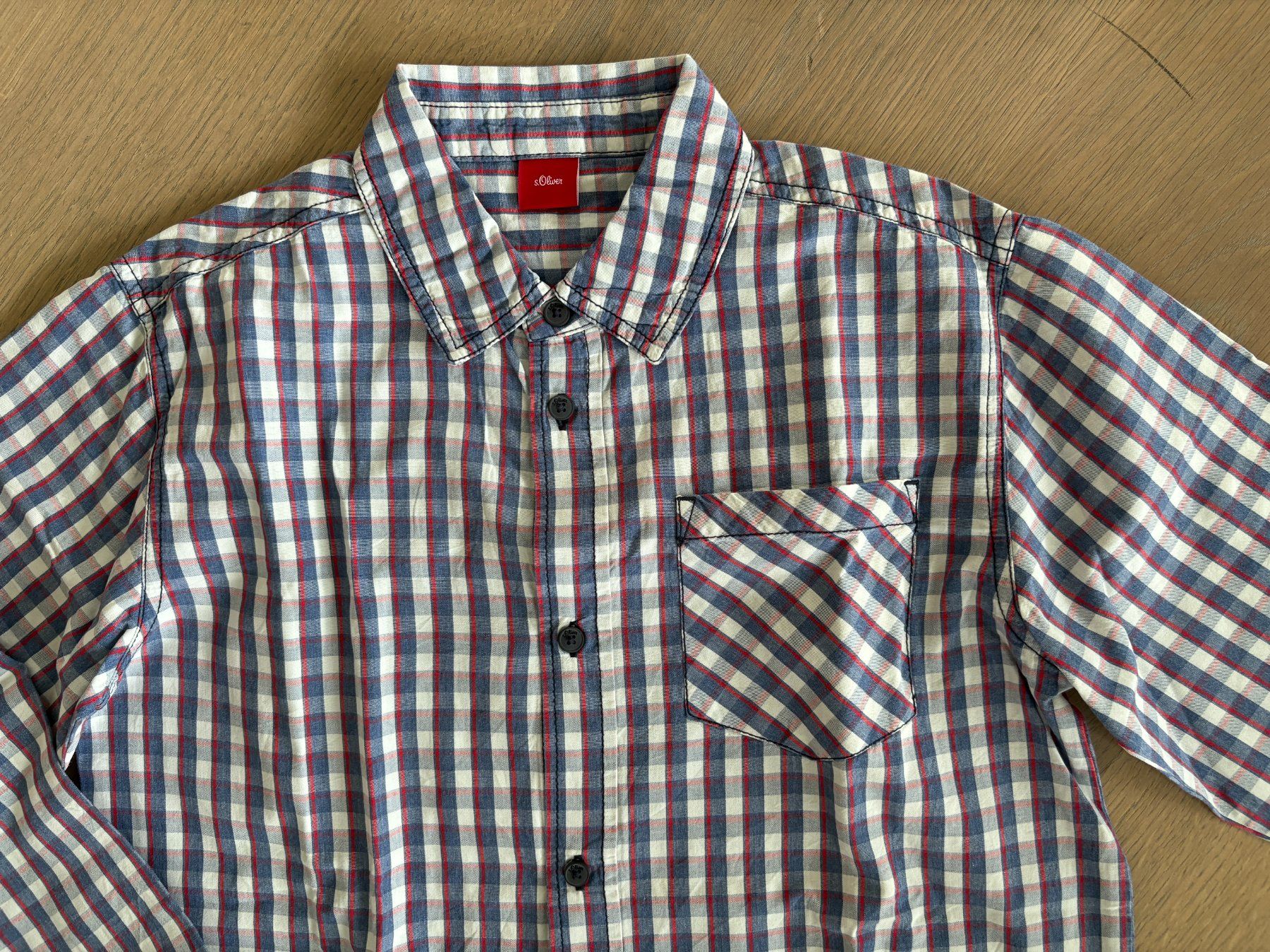 S.Oliver Camicie, T-shirt & Polo: Langarm-Hemd mit Karomuster, s.Oliver, Gr.152. Top Zustand! – Usato da Rüschlikon venduto da user999 1