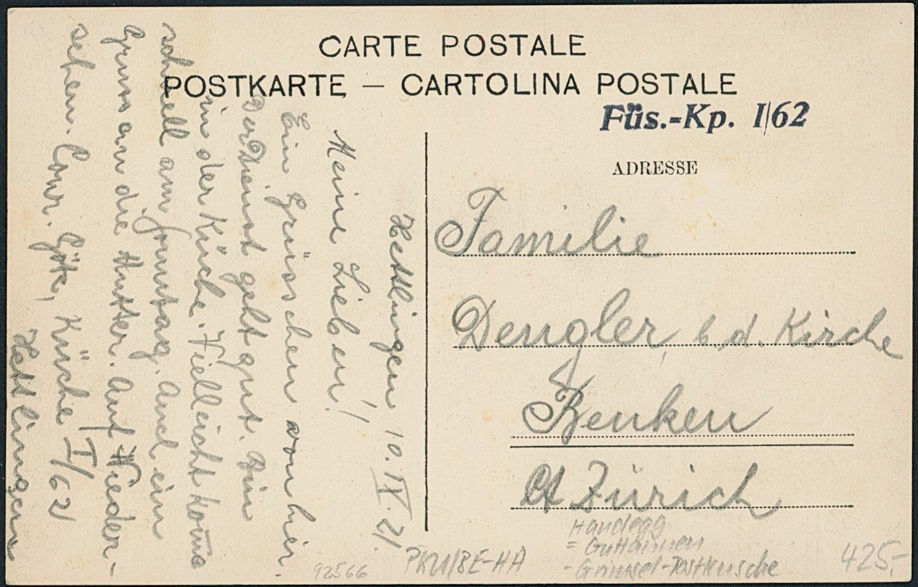 Cartoline postali: BE Handegg - Post - Postkutsche - Grimsel - Militärstempel – Usato da Schindellegi venduto da masutka7 1
