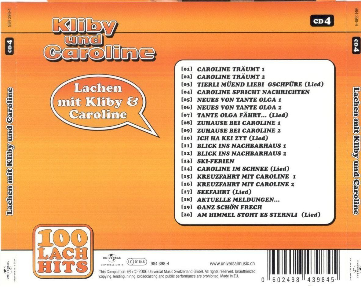 CD: CD Kliby und Cariline Vol. 04 – Usato da St. Margarethen TG venduto da ursk10 1
