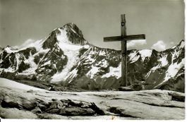 Grenzkreuz auf dem Lötschenpass  1957