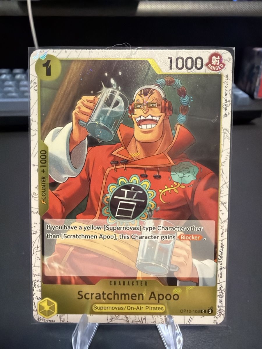 Bandai Carte collezionabili: One Piece Karte: Scratchmen Apoo PRB Foil – Nuovo (secondo la descrizione) da Kriens venduto da Ajiani