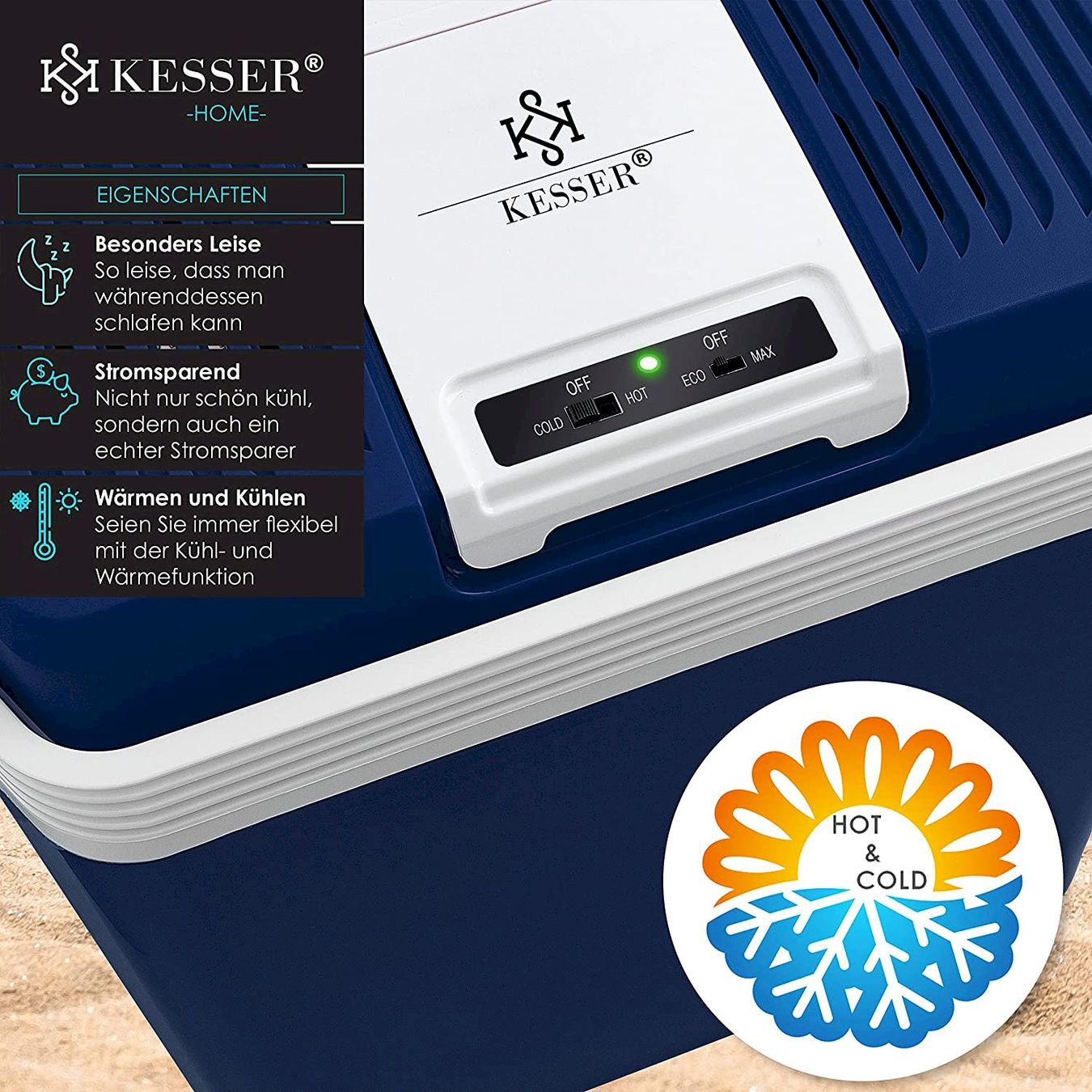 Frigoriferi & Refrigeratori: KESSER 24L Kühlbox 12V Navyblau – Nuovo e nell'imballaggio originale da Bottighofen venduto da zaap 3