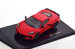 Chevrolet Corvette C8 Stingray seit 2020 rot / schwarz  1:43