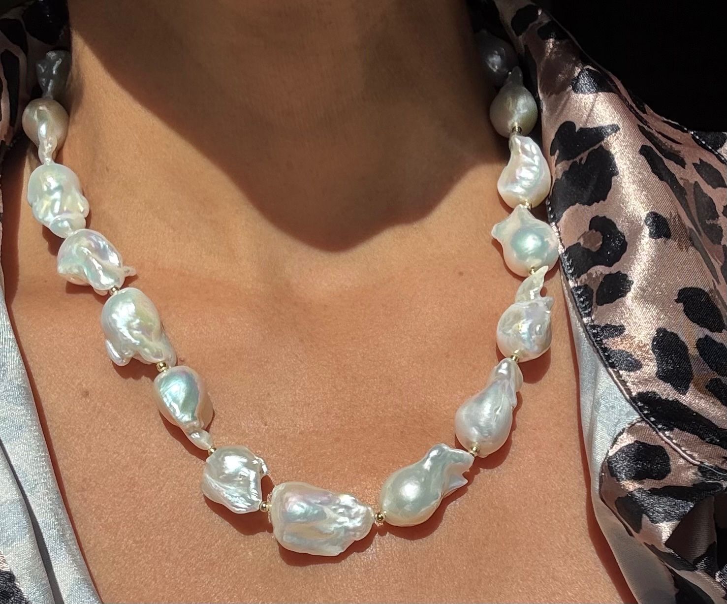 Perle (finte): Kette mit Perlen Barock echte – Usato da Oberhof venduto da RealStone