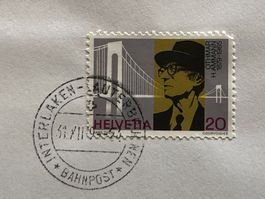 Bahnpoststempel Interlaken - Lauterbrunnen