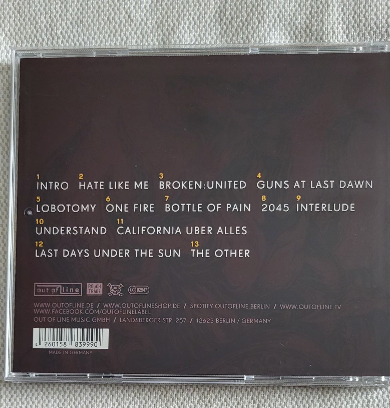 CD: Combichrist - One fire – Usato da Villars-sur-glane venduto da Epsilonhike 1
