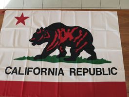 Flagge CALIFORNIA REPUBLIC 95x135cm Fahne Fan 2 Laschen Flag