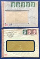 1943 Deutsches Reich  2 Zensurbriefe / Hamburg - Stuttgart